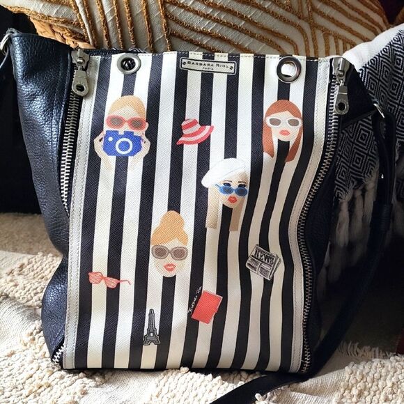 Barbara Rihl Chic Traveller Zipper Med Olkalaukku. - Picture 1 of 11